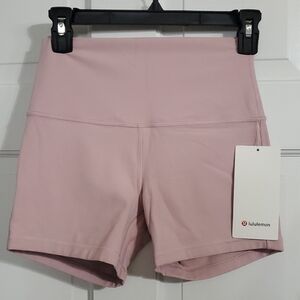 NWT Lululemon Align HR 4in Double Lined Pink Haze Shorts Sz 12